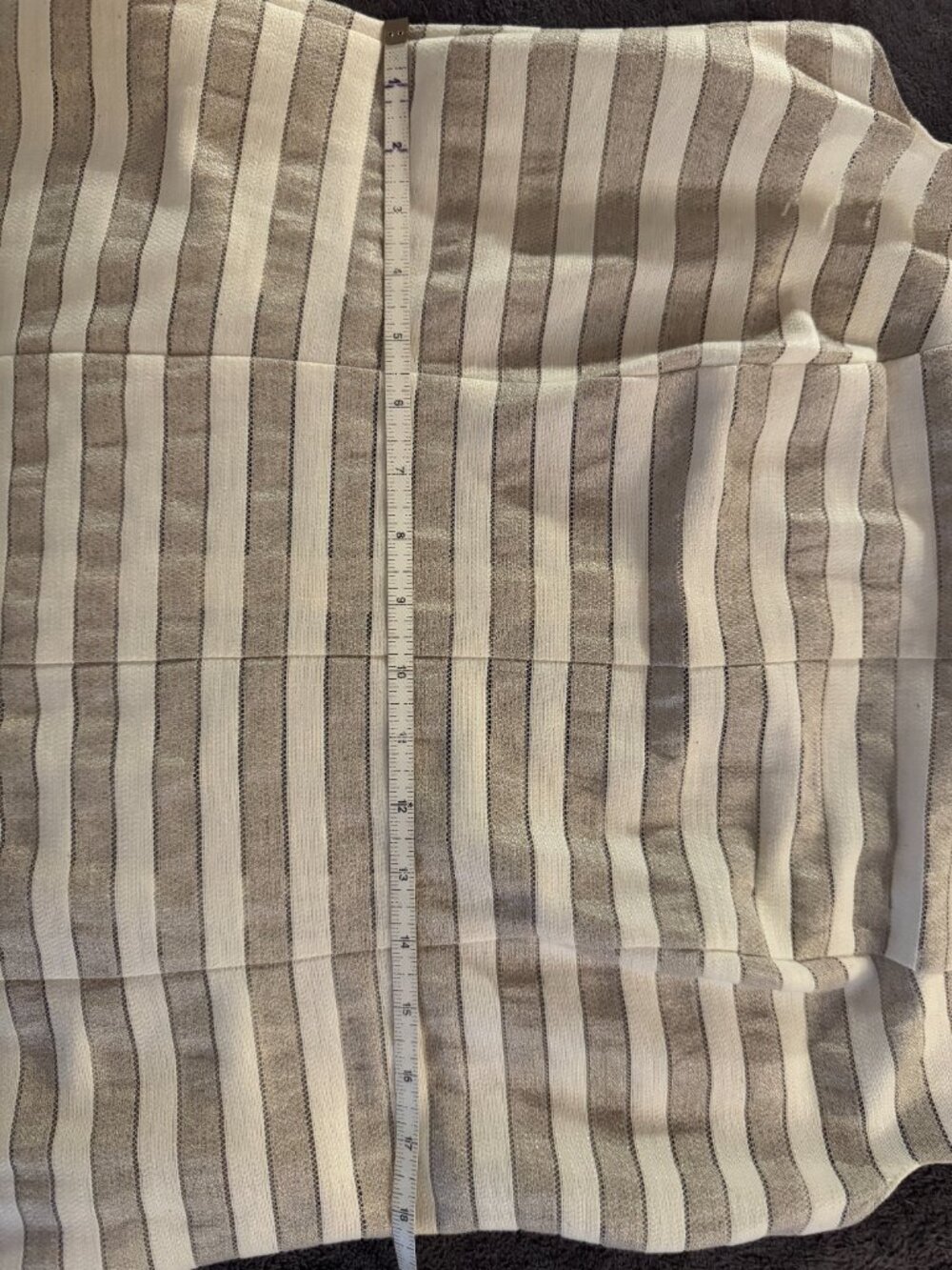 AKRIS PUNTO Striped Knee-Length Dress  Neutral Colors, Size US12 - Picture 6 of 10